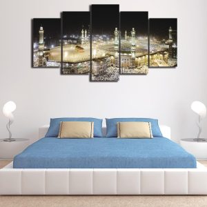 Islamic Muslim - Religion 5 Panel Canvas Art Wall Decor