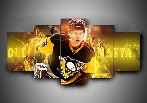 Ittsburgh Penguins - Olli M????Tt?? - Sport 5 Panel Canvas Art Wall Decor