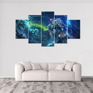 Jaina World Of Warcraft - Gaming 5 Panel Canvas Art Wall Decor