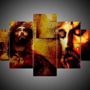 Jesus 10 - Religion 5 Panel Canvas Art Wall Decor