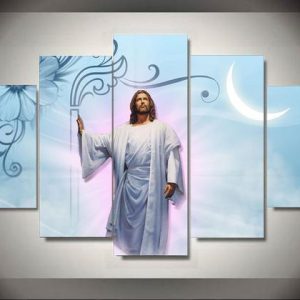 Jesus 5 - Religion 5 Panel Canvas Art Wall Decor