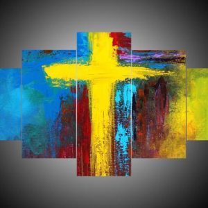 Jesus 9 - Religion 5 Panel Canvas Art Wall Decor