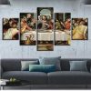 Jesus The Last Supper 7 - 5 Panel Canvas Art Wall Decor