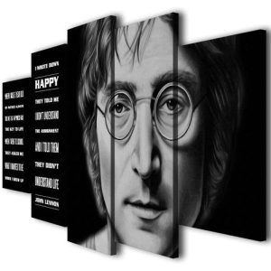 John Lennon - Famous Person 5 Panel Canvas Art Wall Decor