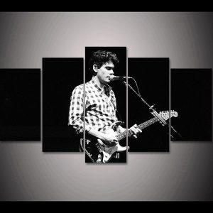 John Mayer Singing And Playing Guitar Celebrity - 5 Panel Canvas Art Wall Decor