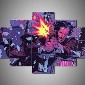 John Wick 1 Movie - 5 Panel Canvas Art Wall Decor