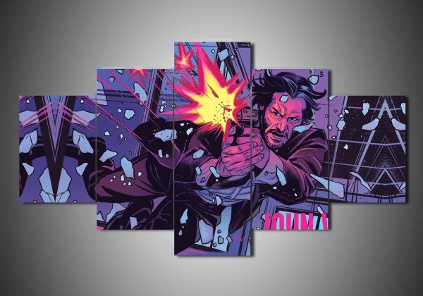 John Wick 1 Movie - 5 Panel Canvas Art Wall Decor