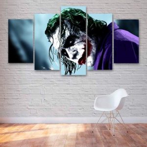 Joker 23 - Movie 5 Panel Canvas Art Wall Decor