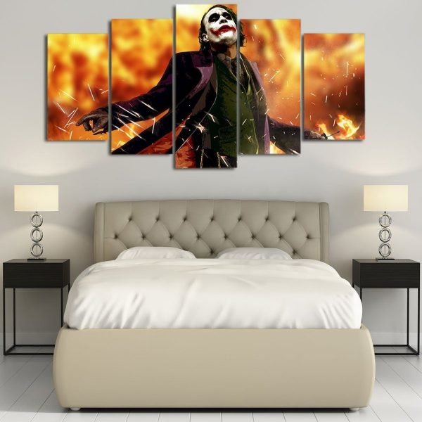 Joker Fury 1 - Dc 5 Panel Canvas Art Wall Decor