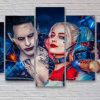 Joker Harley Quinn - Dc 5 Panel Canvas Art Wall Decor