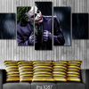 Joker In The Dark Knight - Dc 5 Panel Canvas Art Wall Decor