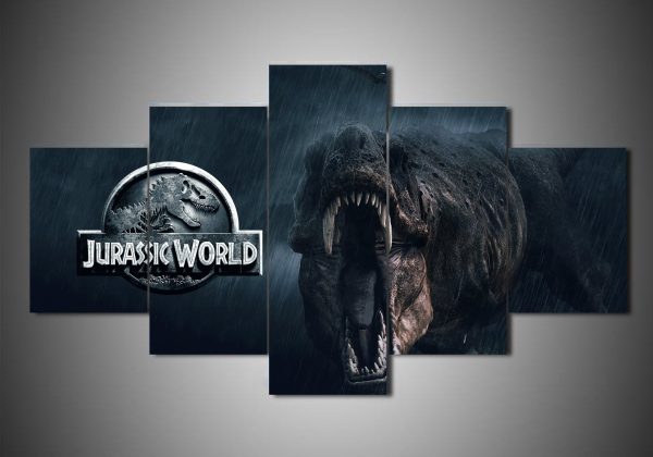 Jurassic World 3 - Movie 5 Panel Canvas Art Wall Decor