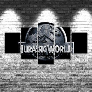 Jurassic World 6 - Movie 5 Panel Canvas Art Wall Decor