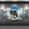 Jurassic World Among Dinosaurs - 5 Panel Canvas Art Wall Decor