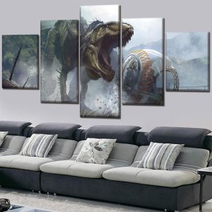 Jurassic World Evolution - 5 Panel Canvas Art Wall Decor