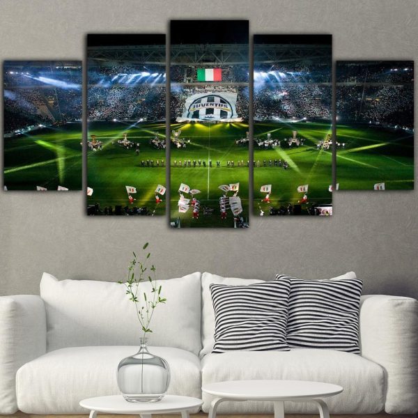 Juventus Allianz Stadium Before The Battle Sport - 5 Panel Canvas Art Wall Decor