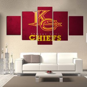 Kansas City Chiefs College Football Team - Sport 5 Panel Canvas Art Wall Decor