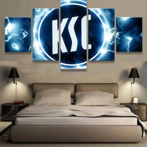 Karlsruher Sc Sports Football - Sport 5 Panel Canvas Art Wall Decor