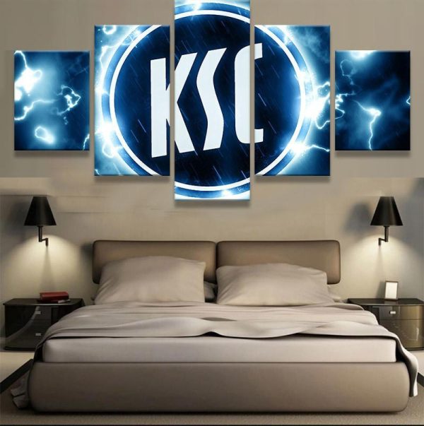 Karlsruher Sc Sports Football - Sport 5 Panel Canvas Art Wall Decor