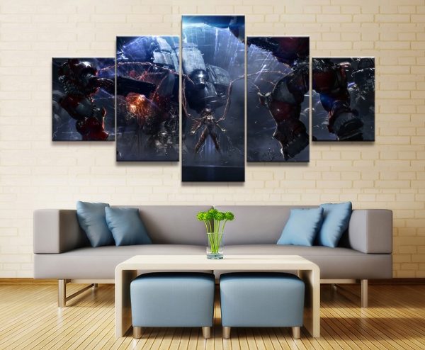 Kerrigan Starcraft Fight Gaming - 5 Panel Canvas Art Wall Decor