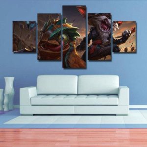 Kled - Gaming 5 Panel Canvas Art Wall Decor