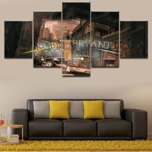 Kobe Bryant Basketball Player - Sport 5 Panel Canvas Art Wall Decor