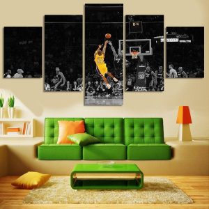 Kobe Bryant LA Lakers Buzzer Beater Sport - 5 Panel Canvas Art Wall Decor