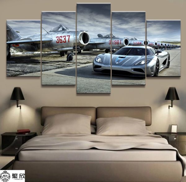 Koenigsegg Agera Super Car - 5 Panel Canvas Art Wall Decor