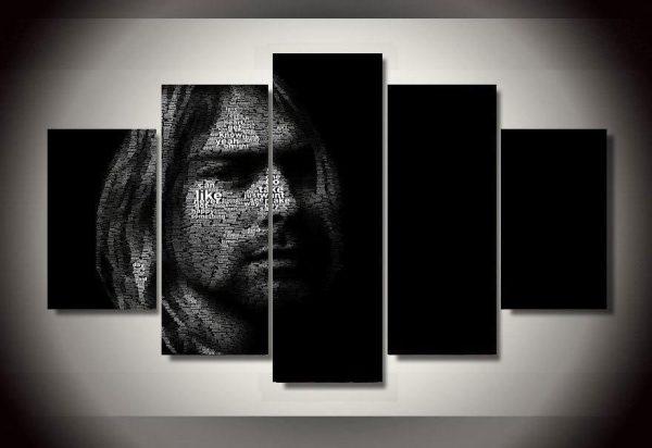 Kurt Cobain 3 - 5 Panel Canvas Art Wall Decor