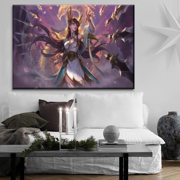 LOL League Of Legends Divine Sword Irelia Poster 2 Gaming 1 Piece - 1 Panel Canvas Art Wall Decor