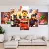 La Grande Aventure Lego Movie - 5 Panel Canvas Art Wall Decor