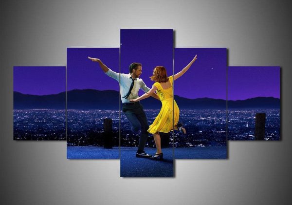 La La Land Movie - 5 Panel Canvas Art Wall Decor