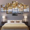 Lake 10 - Nature 5 Panel Canvas Art Wall Decor