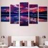 Lake Boardwalk - Nature 5 Panel Canvas Art Wall Decor