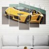 Lamborghini Aventador Yellow - Automative 5 Panel Canvas Art Wall Decor