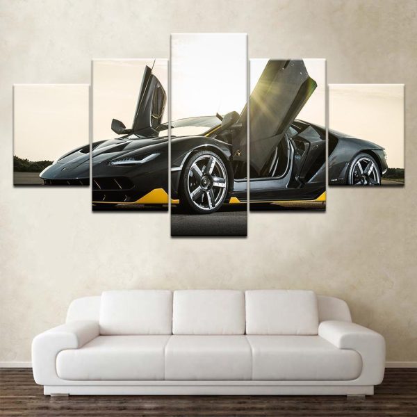 Lamborghini Centenario Car & Motor - 5 Panel Canvas Art Wall Decor