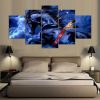 Landscape Animal Horses - Animal 5 Panel Canvas Art Wall Decor