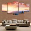 Landscape Sunrise - Nature 5 Panel Canvas Art Wall Decor