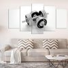 Large Barbell Gym - Sport 5 Panel Canvas Art Wall Decor