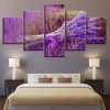 Lavender 5 - Nature 5 Panel Canvas Art Wall Decor