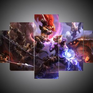 League Of Legends 3 - Gaming 5 Panel Canvas Art Wall Decor