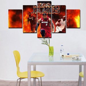 Lebron James Cavaliers Legend - Sport 5 Panel Canvas Art Wall Decor