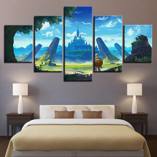 Legend Of Zelda 24 - Gaming 5 Panel Canvas Art Wall Decor