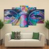 Lenon Eyes - Abstract 5 Panel Canvas Art Wall Decor