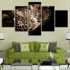 Leopard 15 - Animal 5 Panel Canvas Art Wall Decor