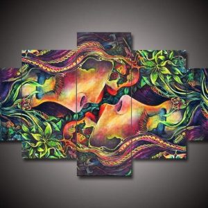 Lgbt 1 - Abstract 5 Panel Canvas Art Wall Decor