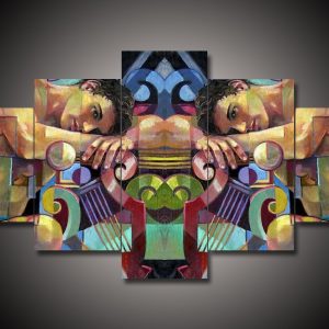 Lgbt 2 - Abstract 5 Panel Canvas Art Wall Decor