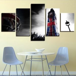 Lighthouse 4 - Ocean 5 Panel Canvas Art Wall Decor