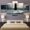 Lighthouse On The Sea Nature - 5 Panel Canvas Art Wall Decor