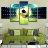 Lighting Football - Sport 5 Panel Canvas Art Wall Decor